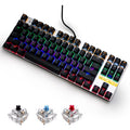 Metoo original gaming keyboard Russian keyboard Mechanical Keyboard 104 keys usb Wired keyboard blue/red/black switch Keyboard
